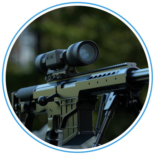 Hunter in the field using an ATN scope at dusk